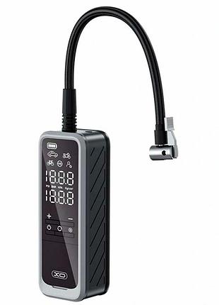 Автомобільний компресор 85 вт 5000 mah led дисплей usb type-c чорний xo cz018