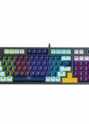 Игровая клавиатура fantech atom96 mk890v2 mizu blue switch механическая компактная с rgb подсветкой usb abs пластик