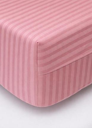 Простирадло на резинці moon&star stripe pink satin stripe 190х200х20 см (ms-850005497)