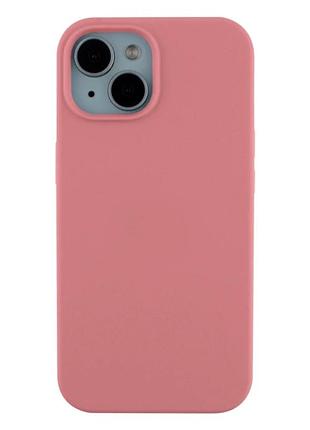 Чехол силиконовый soft silicone case для iphone 15 защита камеры легкий 06.light pink