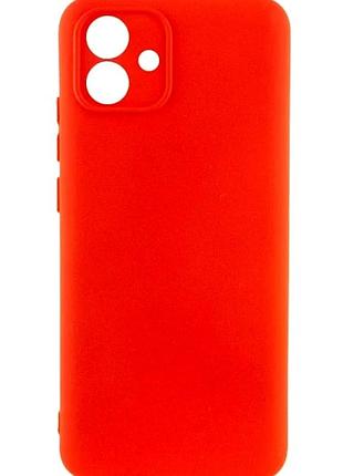 Чехол силиконовый full camera для motorola moto g14 защита камеры с микрофиброй внутри красный