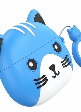 Блютуз стерео гарнитура hoco ew46 30mah 300mah type-c с микрофоном для музыки и разговоров синий