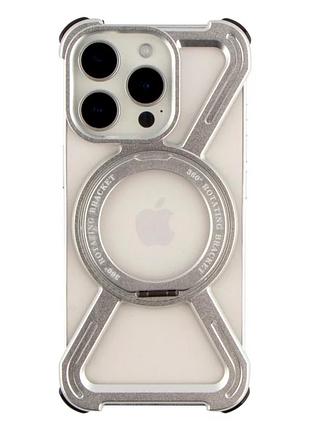 Чохол titanium armorx mag протиударний для iphone 16 pro max із захистом камери сріблястий