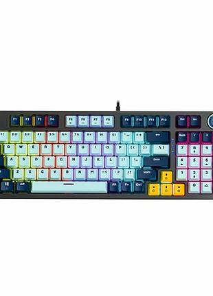 Игровая клавиатура fantech atom96 mk890v2 mizu blue switch usb компактная с rgb подсветкой синяя