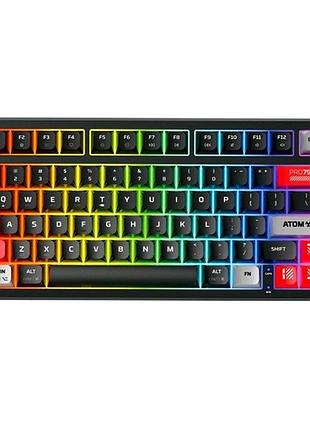Игровая беспроводная клавиатура fantech atom pro79 mk917 blue switch 79 клавиш черный abs пластик rgb подсветка