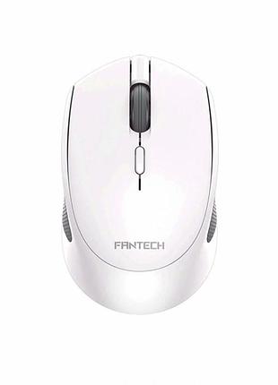 Беспроводная мышь fantech w190 silent click 1600dpi белая для дома и офиса легкая эргономичная