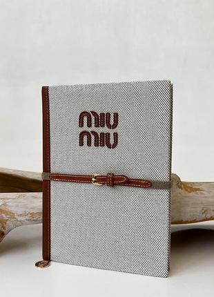 Miu miu gift collection тканинний блокнот органайзер щоденник planner у текстильній обкладинці