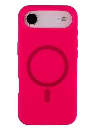 Чехол силиконовый glow silicone case с magsafe для iphone 17 air защитный hot pink