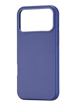 Чохол leather case з magsafe для iphone 17 pro max шкірозамінник, захист камери лавандовий