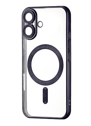 Чехол силиконовый ductil metallic edge с magsafe для iphone 17 защита камеры черный