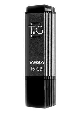 Usb флешка t&g 16gb vega 121 накопитель для хранения данных с защитой разъема и металлическим корпусом