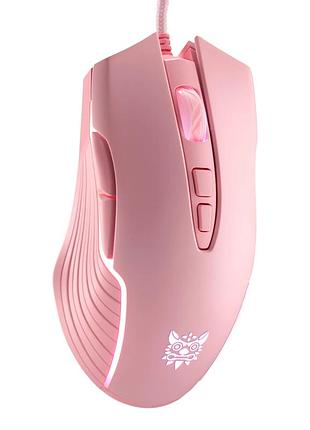 Компьютерная мышь onikuma cw905 pink оптическая проводная 6400 dpi для игр и работы