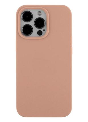 Чехол силиконовый full size для iphone 13 pro защита камеры pink sand