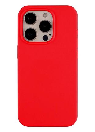 Чехол силиконовый full size для iphone 15 pro защита камеры легкий 14.red