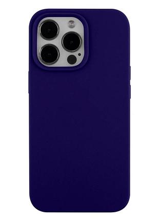 Чехол силиконовый full size для iphone 13 pro защита камеры противоударный пурпурный