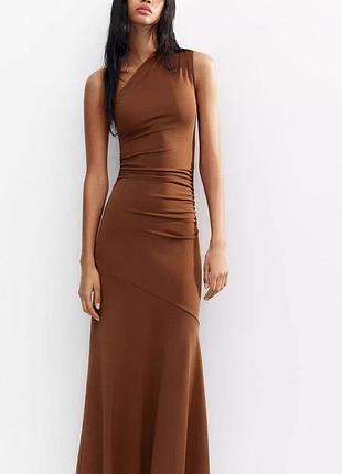 Довга асиметрична сукня zara