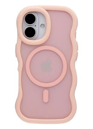 Чохол tpu+pc aquawave з magsafe для iphone 16 захисний рожевий з посиленими кутами