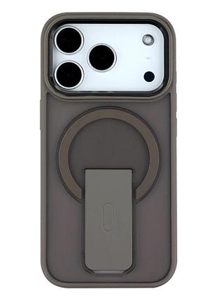 Чехол tpu+pc flexguard magnetic ring stand для iphone 17 pro max с защитой камеры titanium