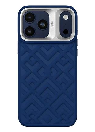 Чехол противоударный kajsa briquette collection для iphone 17 pro с magsafe микрофибра синий b-ring