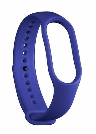Ремінець для xiaomi mi band 3 4 силікон royal blue зручна застібка для зап'ястка
