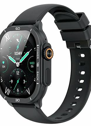 Смарт часы xo j12 amoled 2.06 дюйма bluetooth 5.3 ip68 черный для активности и здоровья