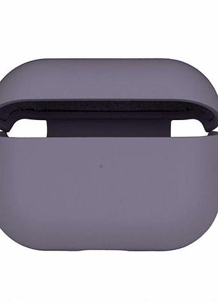 Футляр силиконовый с микрофиброй для airpods pro 28.lavender grey защита от повреждений и пыли