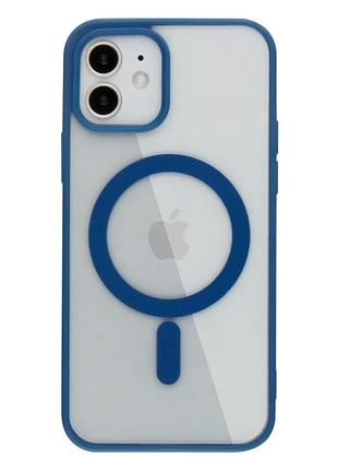 Чохол tpu color з magsafe для iphone 12 12 pro протиударний navy blue