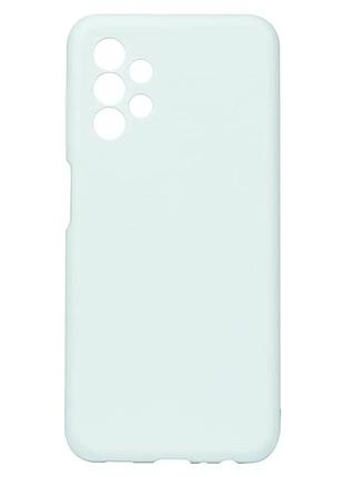 Силіконовий чохол full case для samsung galaxy a13 4g захист камери класичний білий