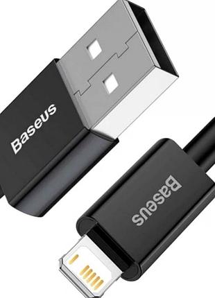 Кабель baseus superior series usb to ip 2.4a 1м черный для быстрой зарядки и передачи данных
