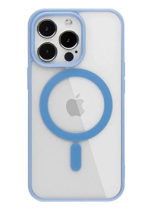 Чехол tpu color с magsafe для iphone 13 pro максимальная защита sierra blue
