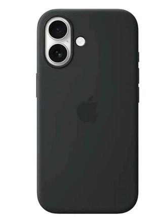 Чехол силиконовый silicone case с magsafe для iphone 17 черный защита камеры термополиуретан