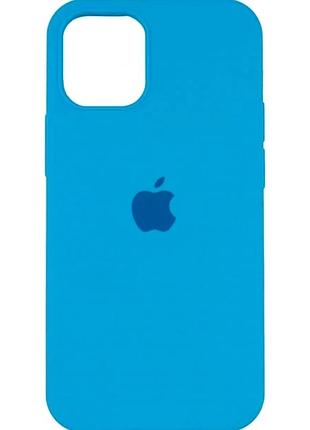 Чохол силіконовий silicone case для iphone 11 з мікрофіброю всередині захисний 16.blue