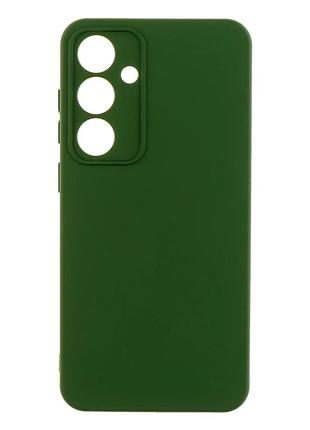 Чехол силиконовый full camera для samsung galaxy s24 fe 5g tpu защитный темно-зеленый