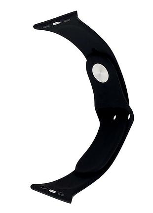 Ремешок силиконовый черный для смарт-часов apple watch 38 40 41 mm модель s