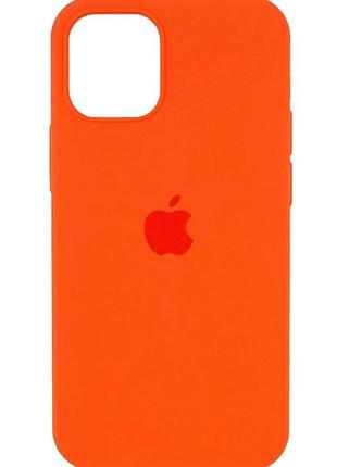 Чохол силіконовий silicone case full size для iphone 11 pro з мікрофіброю всередині колір 49.papaya
