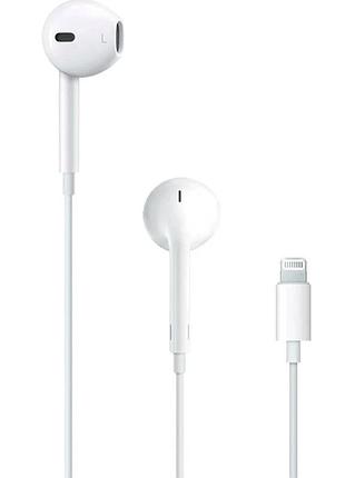 Наушники apple earpods lightning белые с контроллером для прослушивания музыки