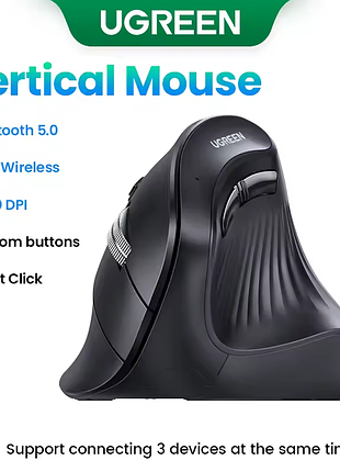 Мишка ugreen mu008 4000 dpi bluetooth 5.0 and 2.4ghz black