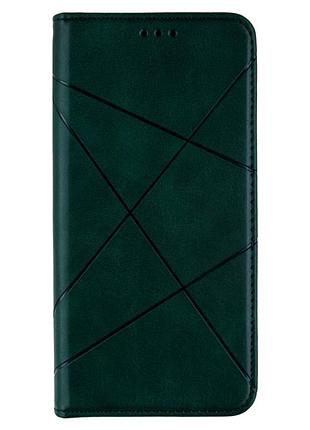 Чехол-книжка business leather для samsung galaxy a52 a525 a52 5g a526 защитный зеленый из кожзама
