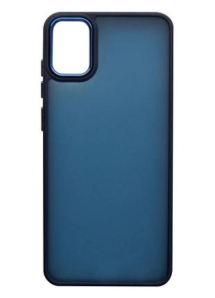 Чехол tpu+pc space ii color matte для samsung galaxy a05 защитный с усиленными углами темно-синий