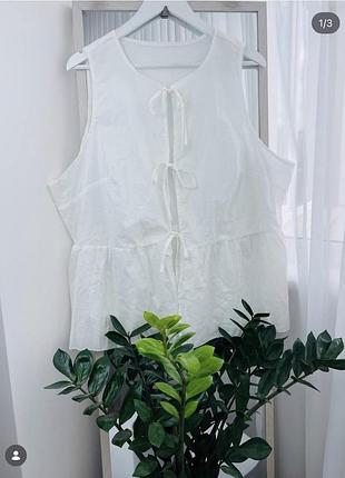 Shein. котон. фірмова сорочка на завʼязках