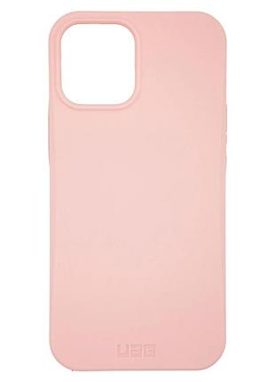 Чехол силиконовый uag outback для iphone 12 pro max противоударный с защитой камеры розовый