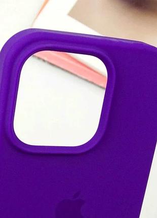 Чехол силиконовый silicone case для iphone 12 pro max с микрофиброй внутри защитный berry purple