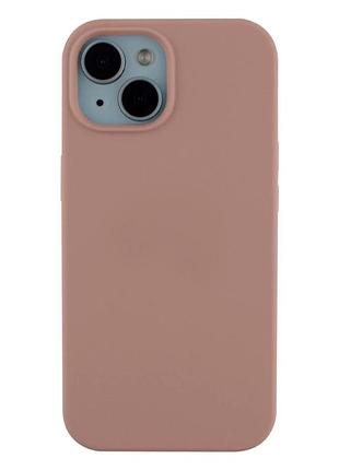 Чехол силиконовый full size для iphone 15 с защитой камеры 19.pink sand