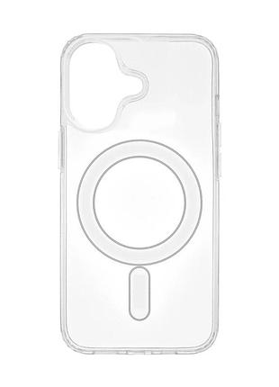 Прозорий чохол tpu clear case з magsafe для iphone 16 захист камери легкий transparent
