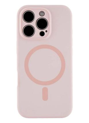 Чехол силиконовый glow silicone case с magsafe для iphone 16 pro защитный розовый