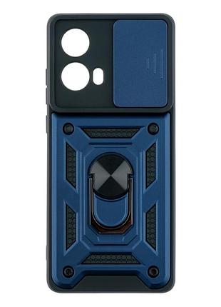 Чехол противоударный armor guard shield для motorola moto g85 с защитой камеры dark blue