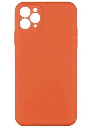 Чехол силиконовый full camera для iphone 11 pro max с микрофиброй защита камеры 27.peach