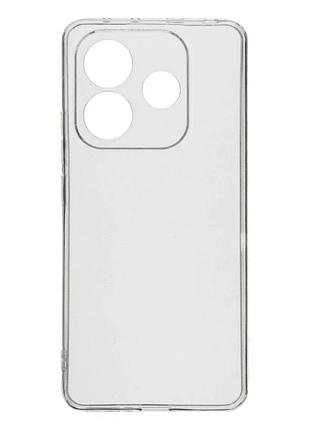 Прозрачный чехол tpu для xiaomi redmi note 14 5g защита камеры усиленные углы transparent