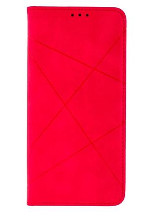 Чехол-книжка business leather для samsung galaxy a32 4g a325 защитный кожзам красный