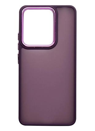 Чехол tpu+pc противоударный для xiaomi redmi note 13 pro 5g poco x6 5g защитный темно-фиолетовый
